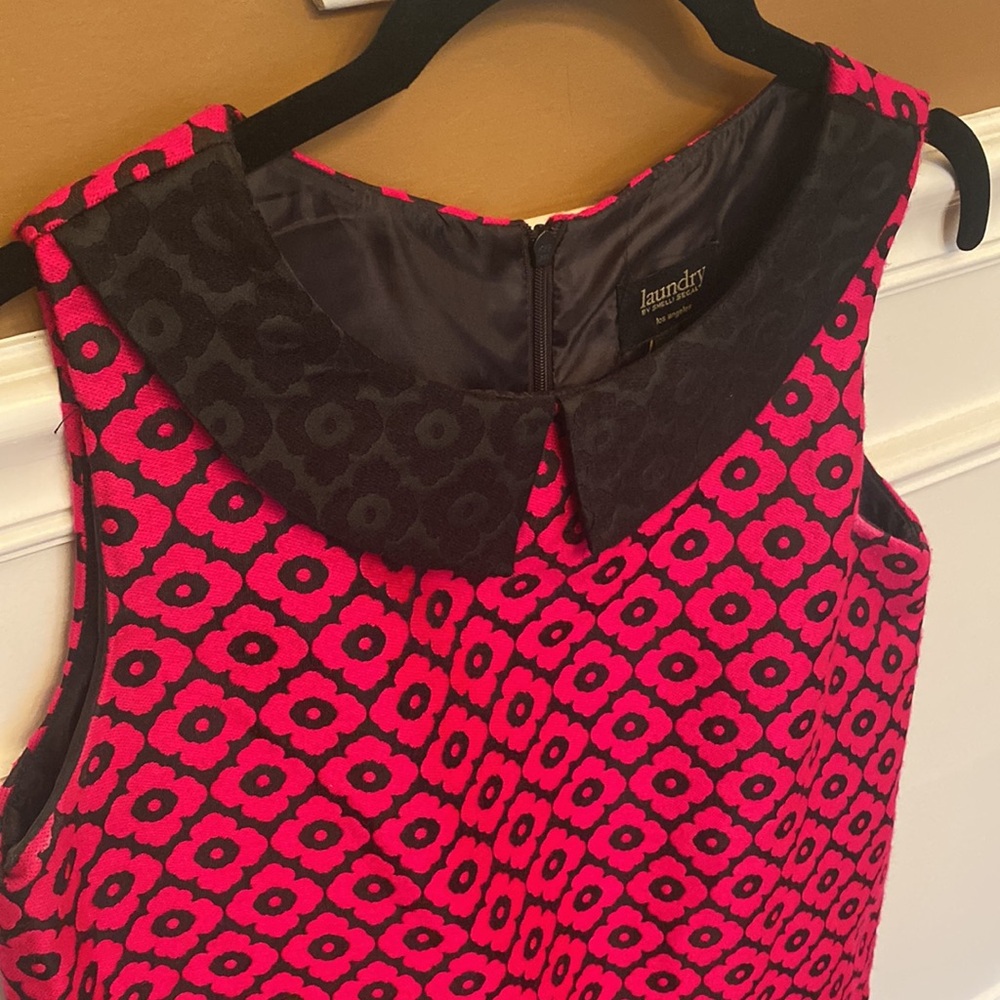 Laundry by Shelli Segal Shift Pink & Black Print Dress / Size 16 Junior